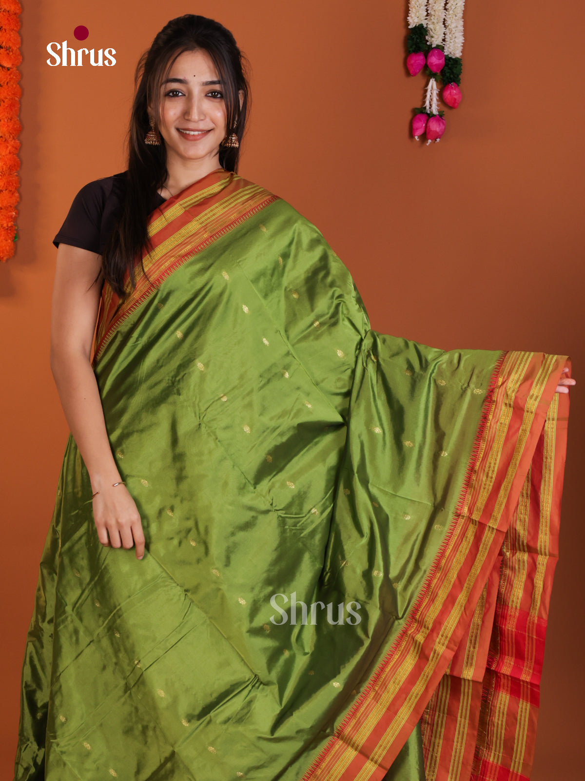 DLS13106 - Narayanpetsilk-halfpure Saree - Shop on Shrus.com
