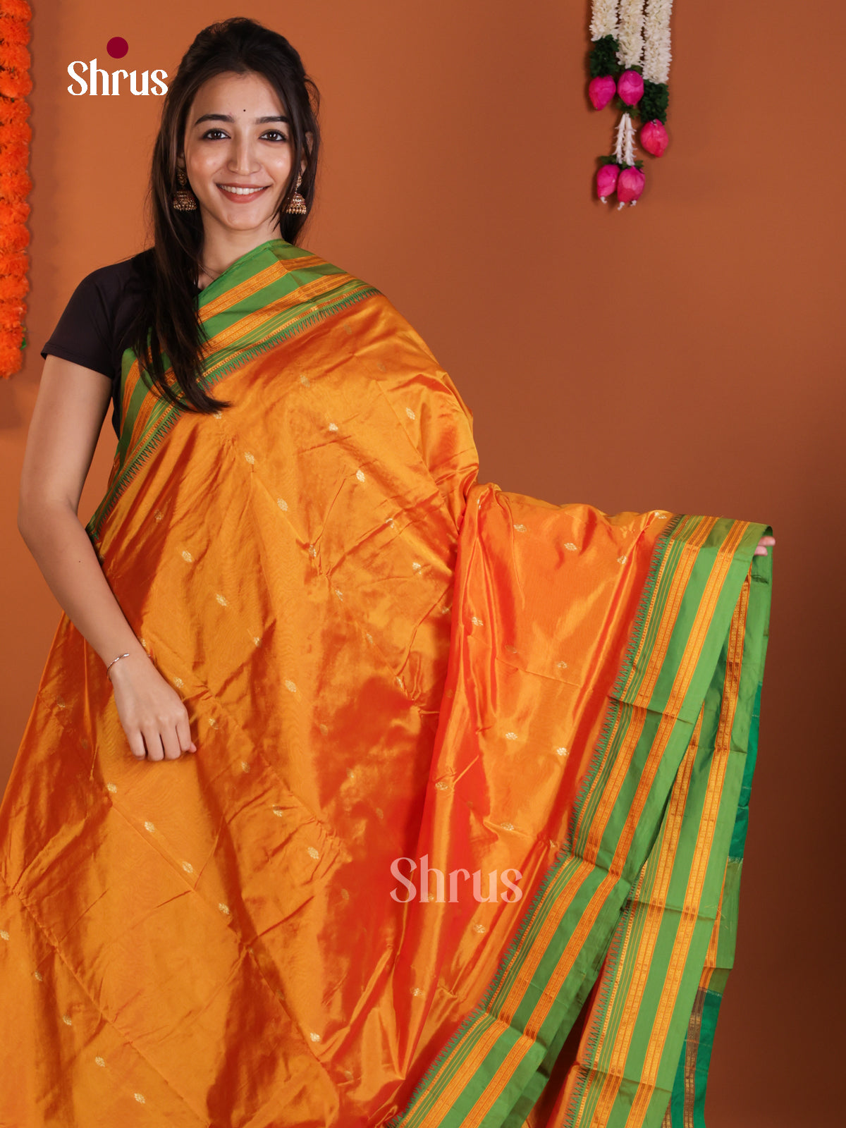 DLS13107 - Narayanpetsilk-halfpure Saree - Shop on Shrus.com