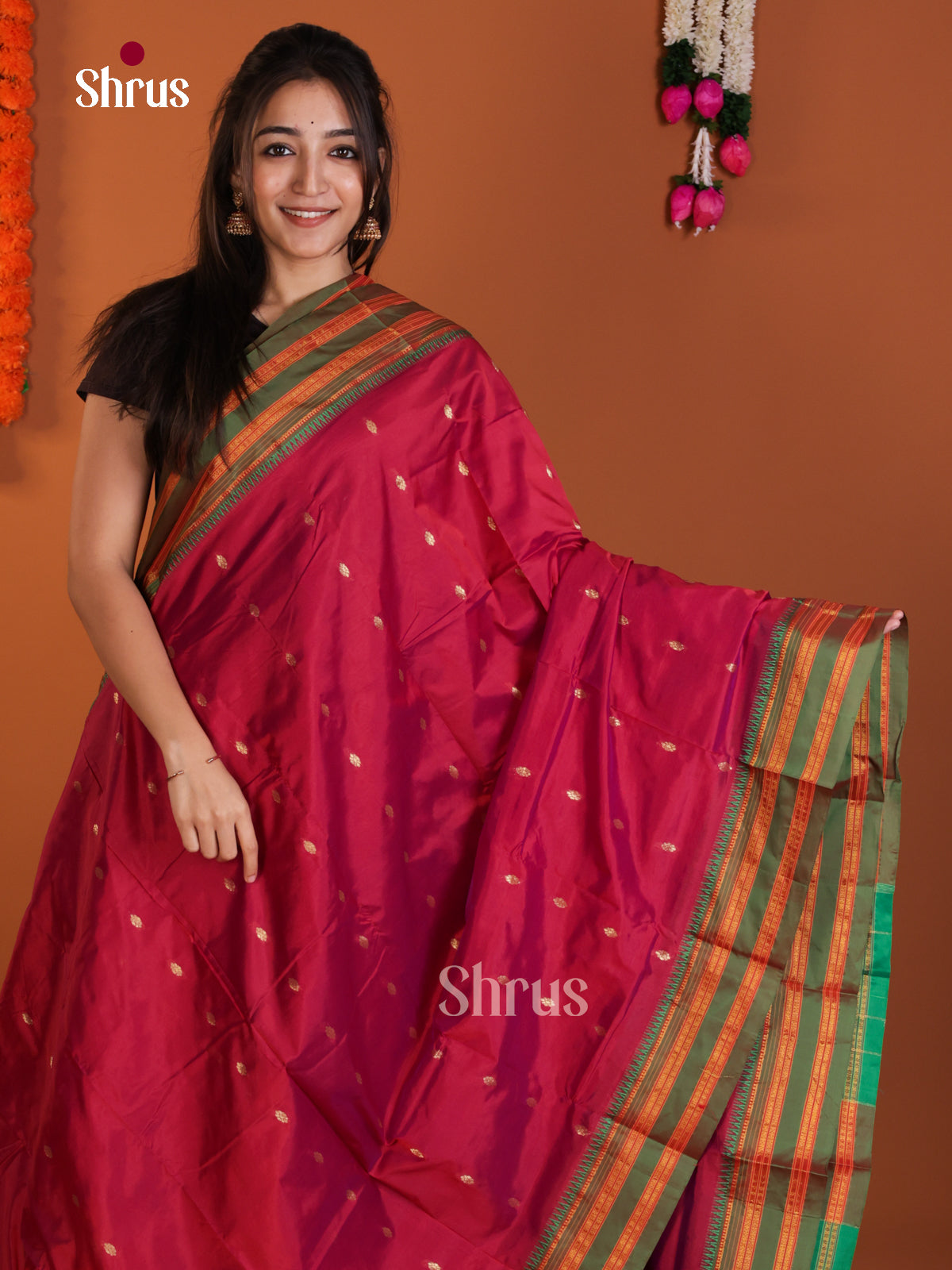 DLS13108 - Narayanpetsilk-halfpure Saree - Shop on Shrus.com