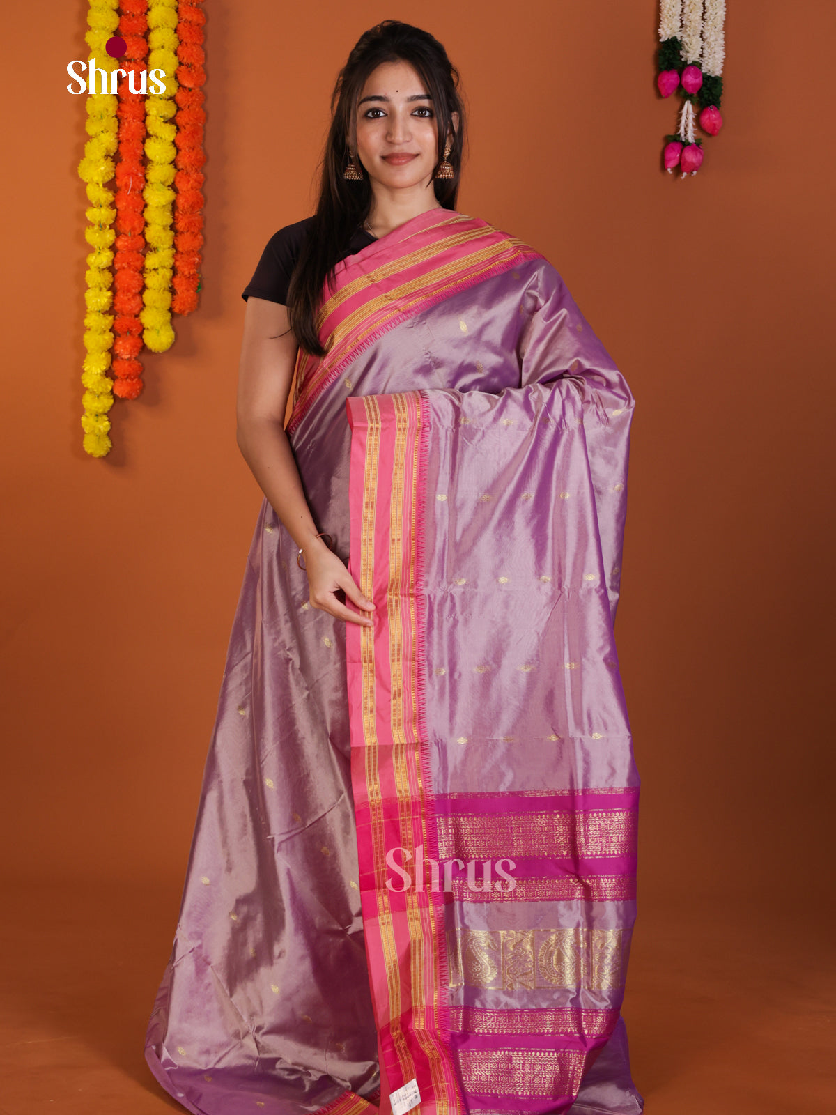 DLS13112 - Narayanpetsilk-halfpure Saree - Shop on Shrus.com