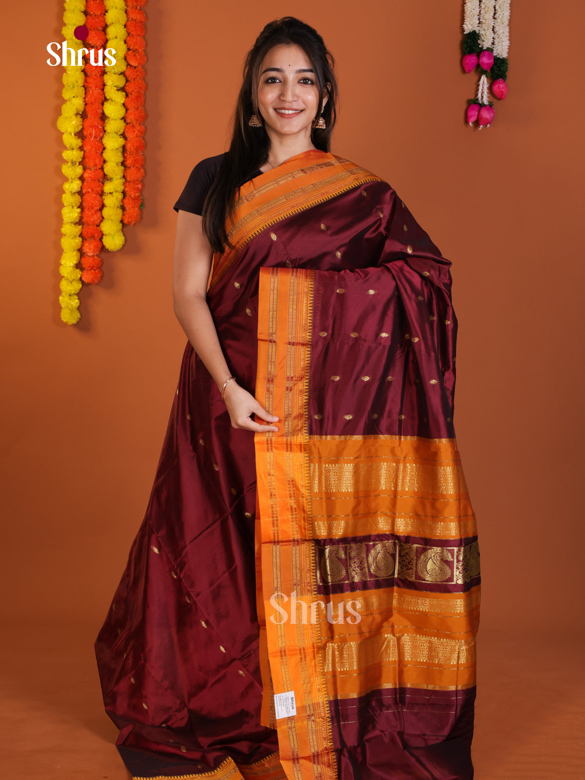 DLS13114 - Narayanpetsilk-halfpure Saree - Shop on Shrus.com