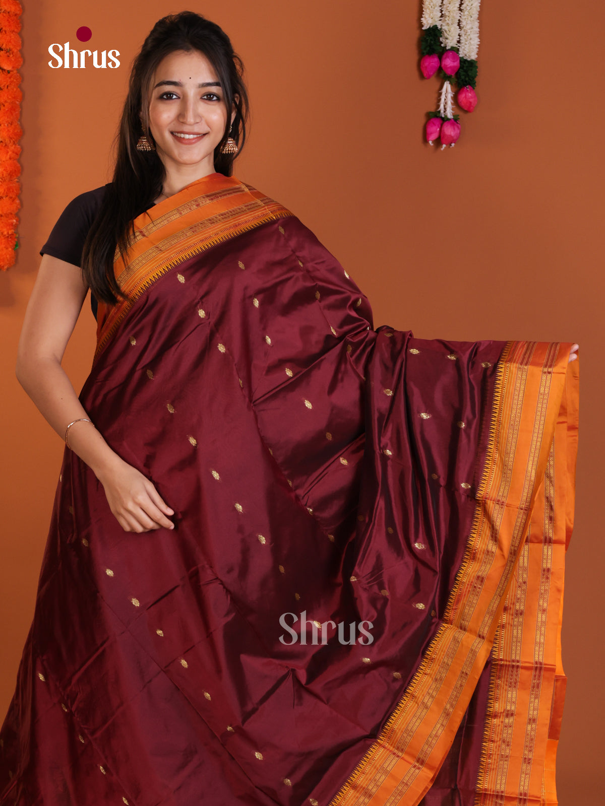 DLS13114 - Narayanpetsilk-halfpure Saree - Shop on Shrus.com