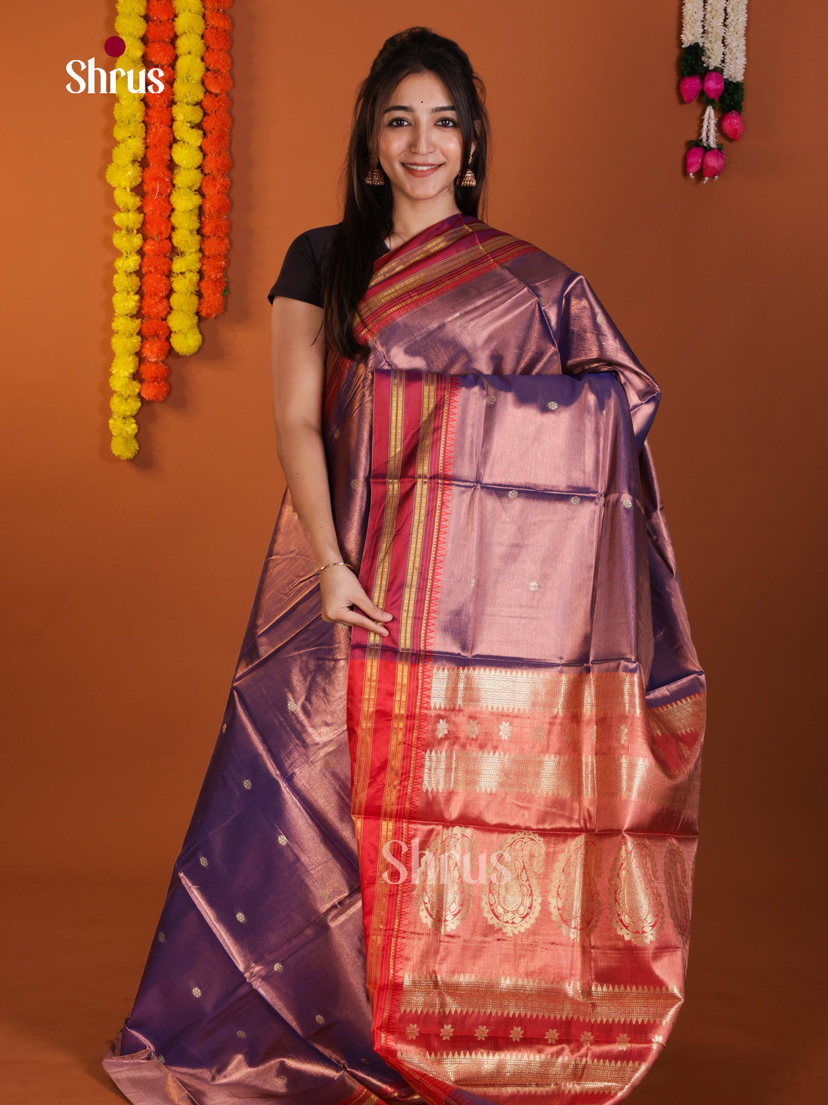 DLS13117 - Narayanpetsilk-halfpure Saree - Shop on Shrus.com