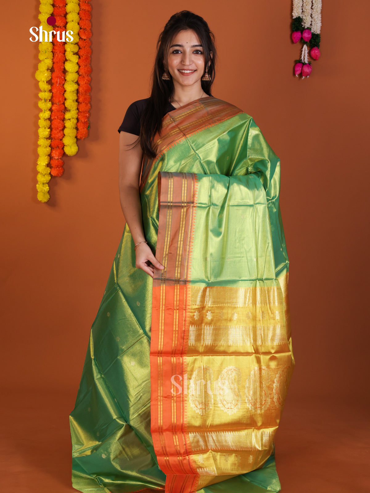 DLS13120 - Narayanpetsilk-halfpure Saree - Shop on Shrus.com