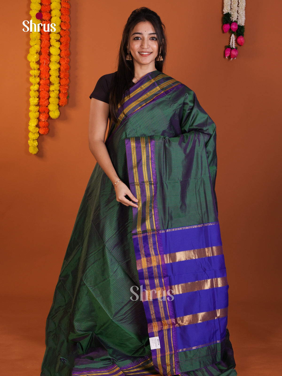 DLS13124 - Narayanpetsilk-halfpure Saree - Shop on Shrus.com