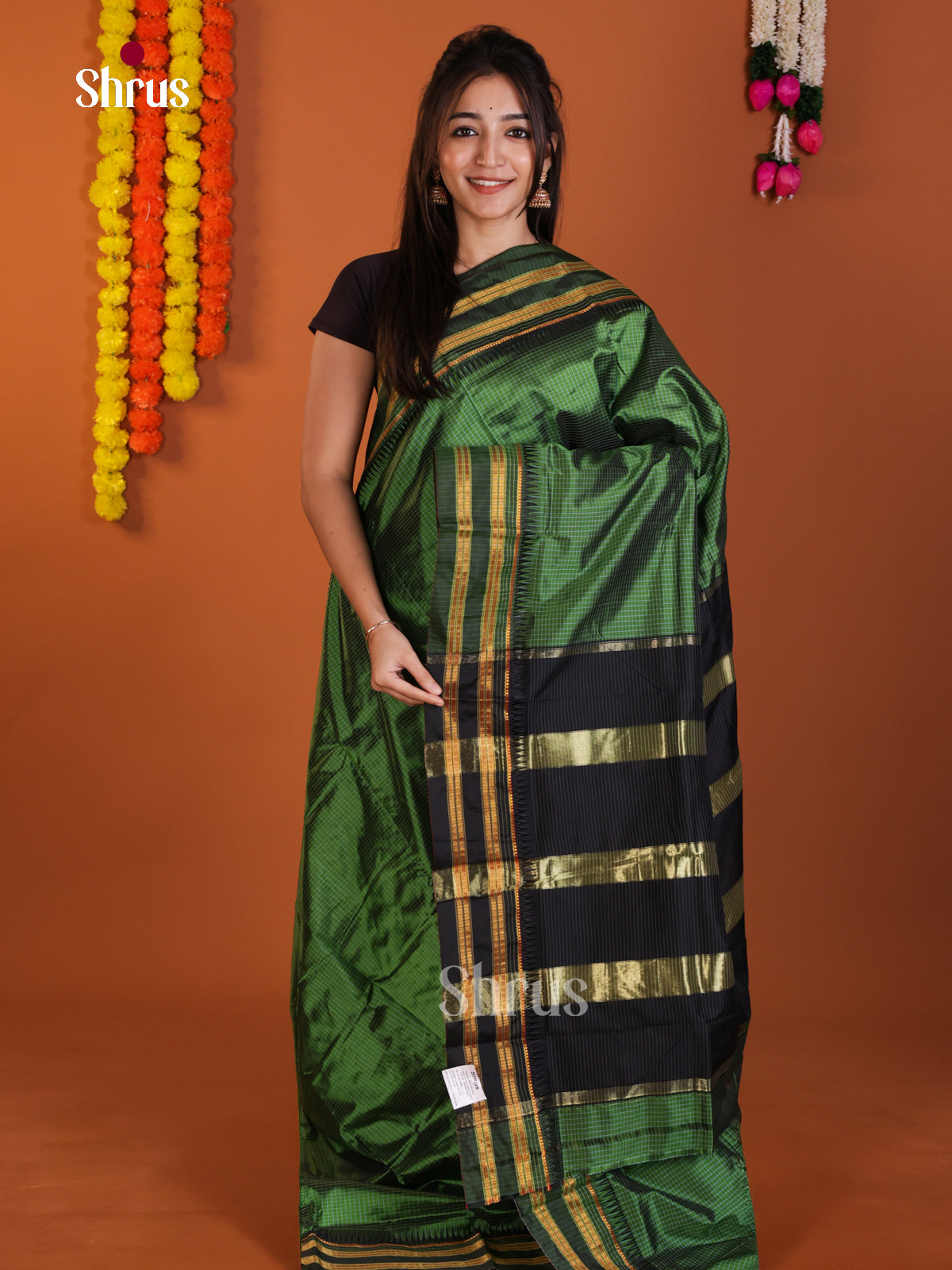 DLS13126 - Narayanpetsilk-halfpure Saree - Shop on Shrus.com
