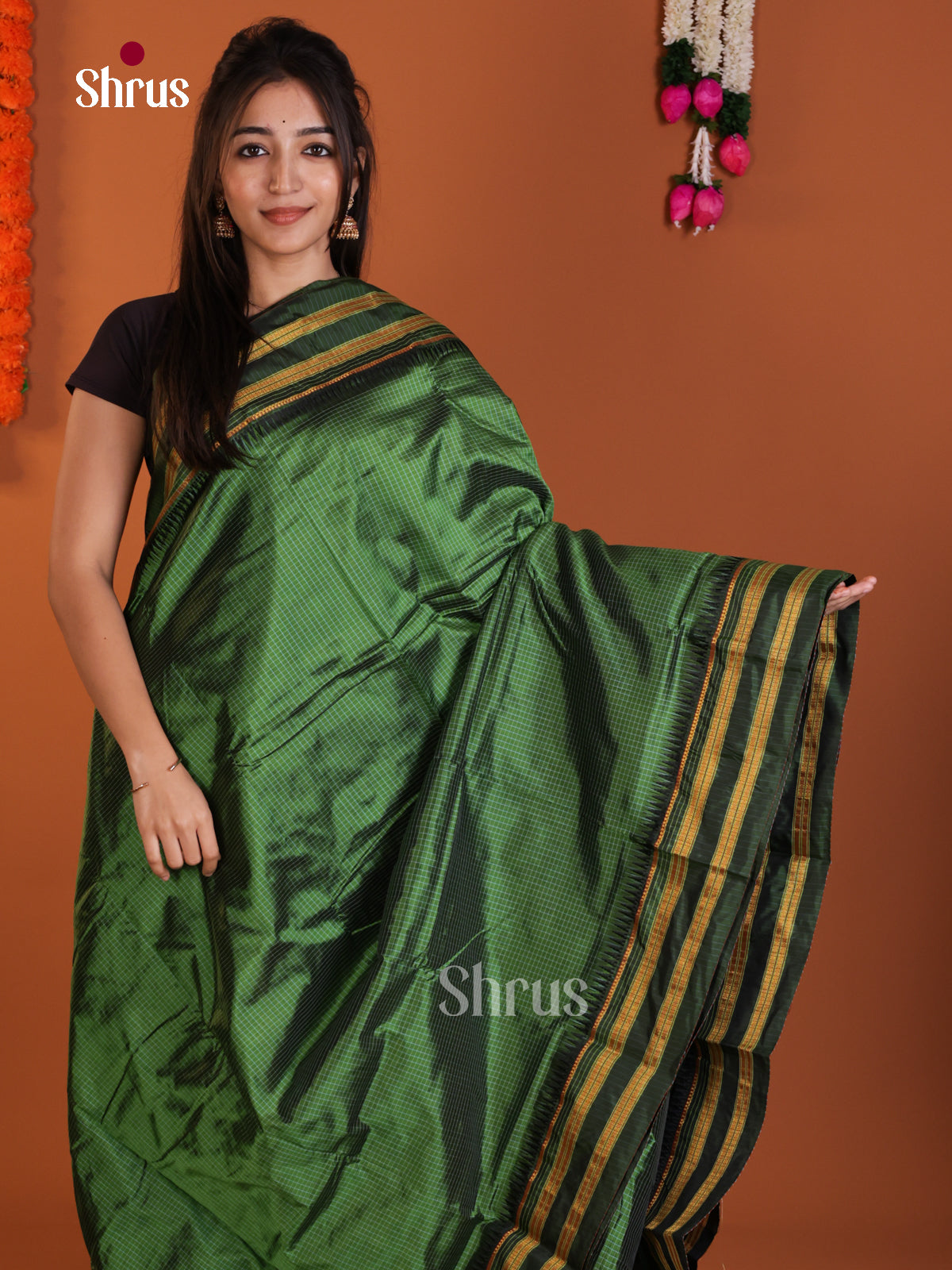 DLS13126 - Narayanpetsilk-halfpure Saree - Shop on Shrus.com