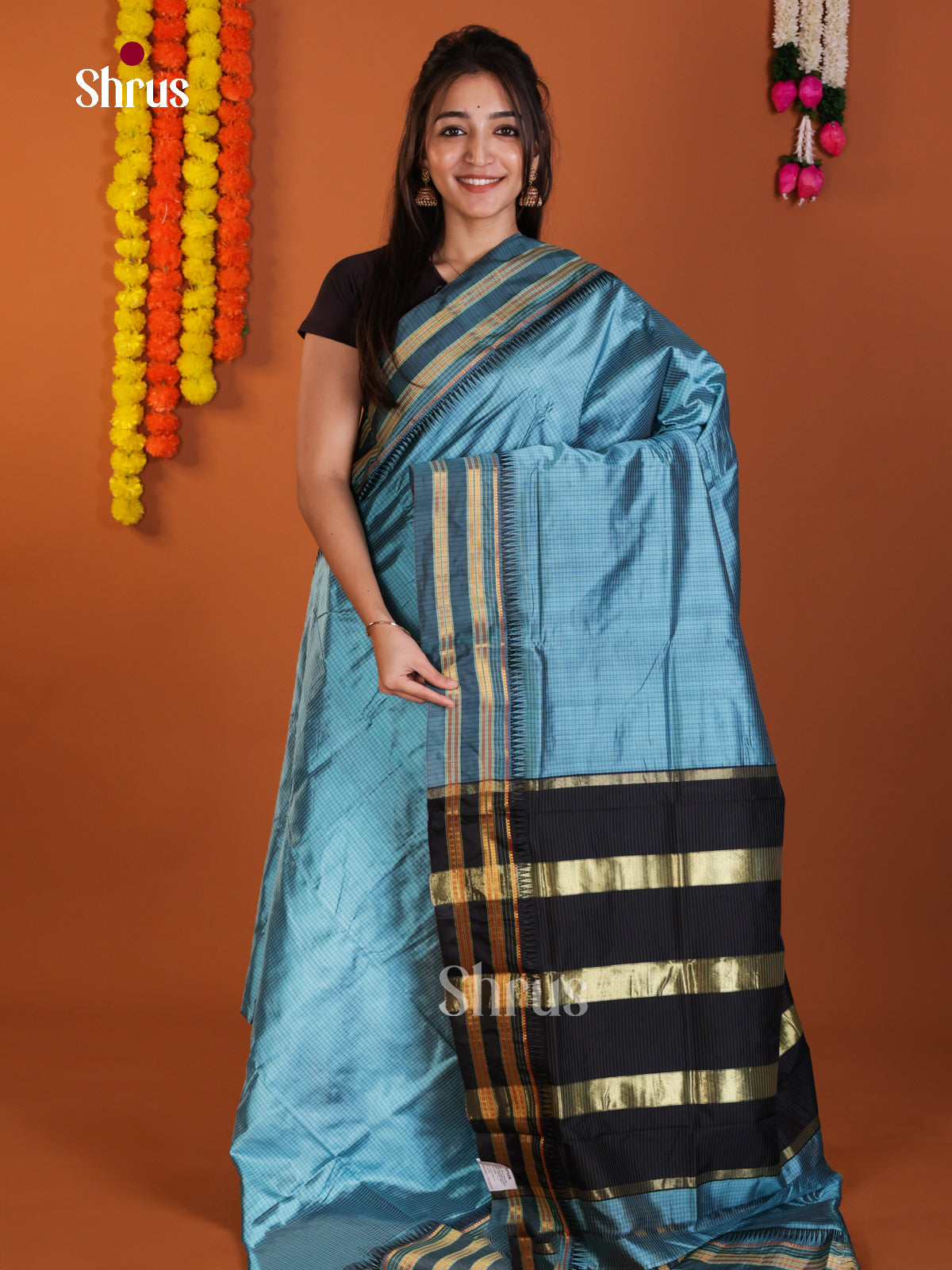 DLS13129 - Narayanpetsilk-halfpure Saree - Shop on Shrus.com