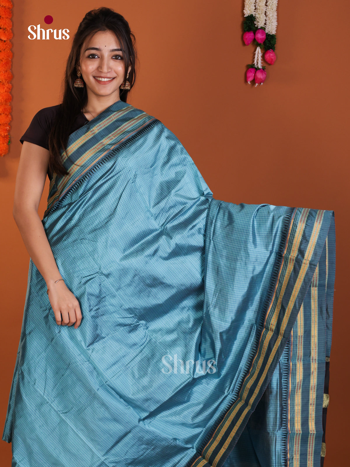DLS13129 - Narayanpetsilk-halfpure Saree - Shop on Shrus.com