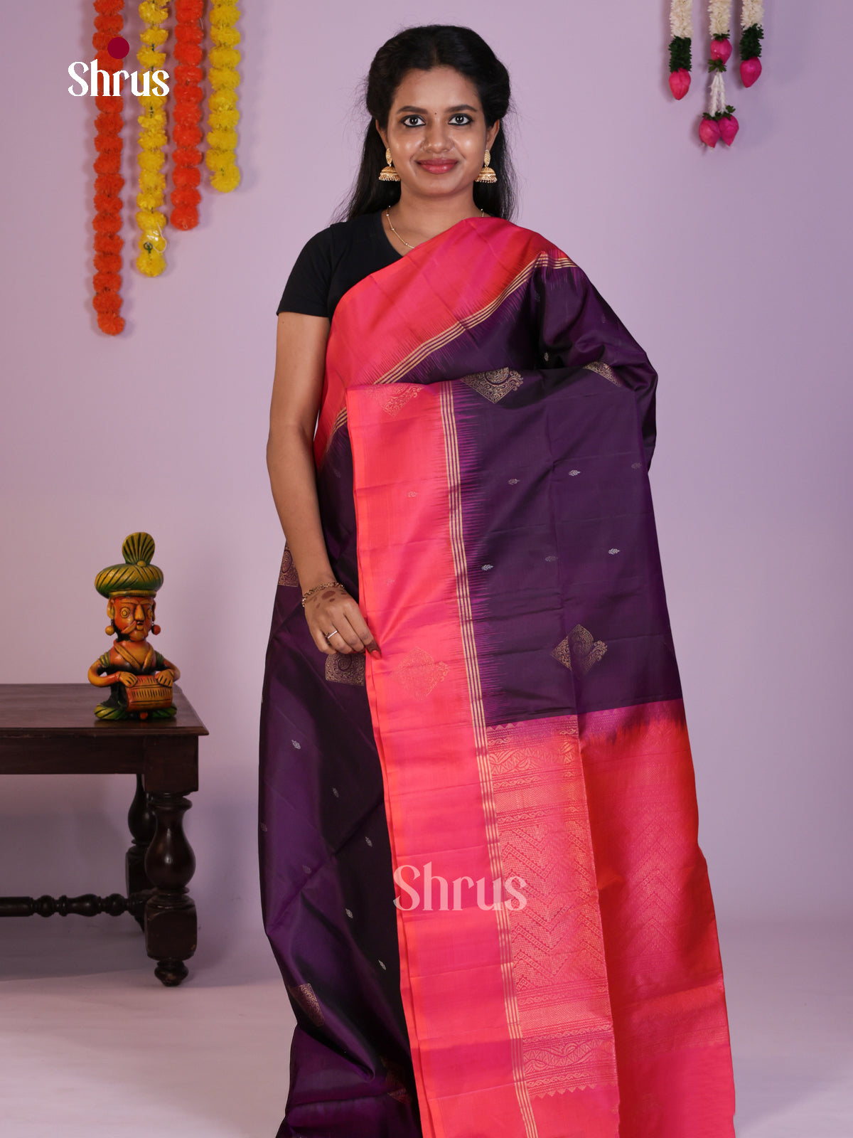 DLS15028 - Soft Silk (HR) Saree - Shop on Shrus.com