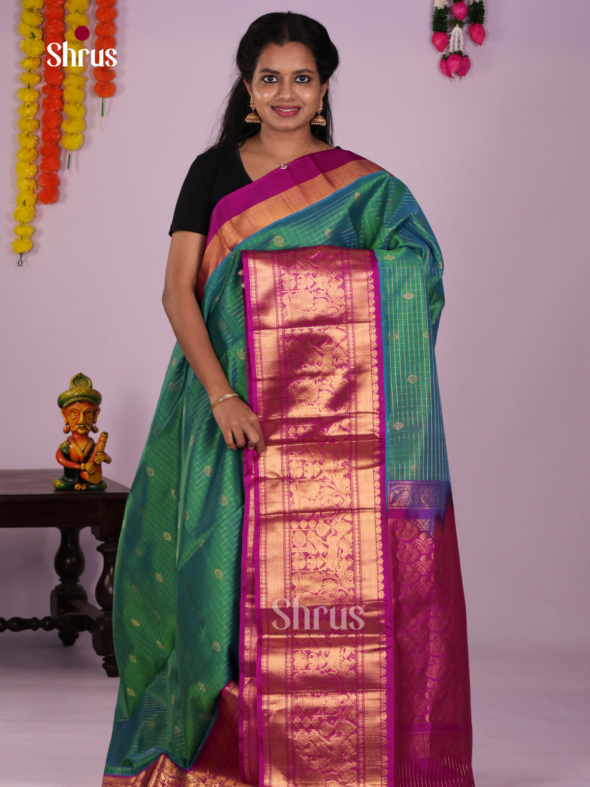 DLS15075 - Korvai-Big border Saree