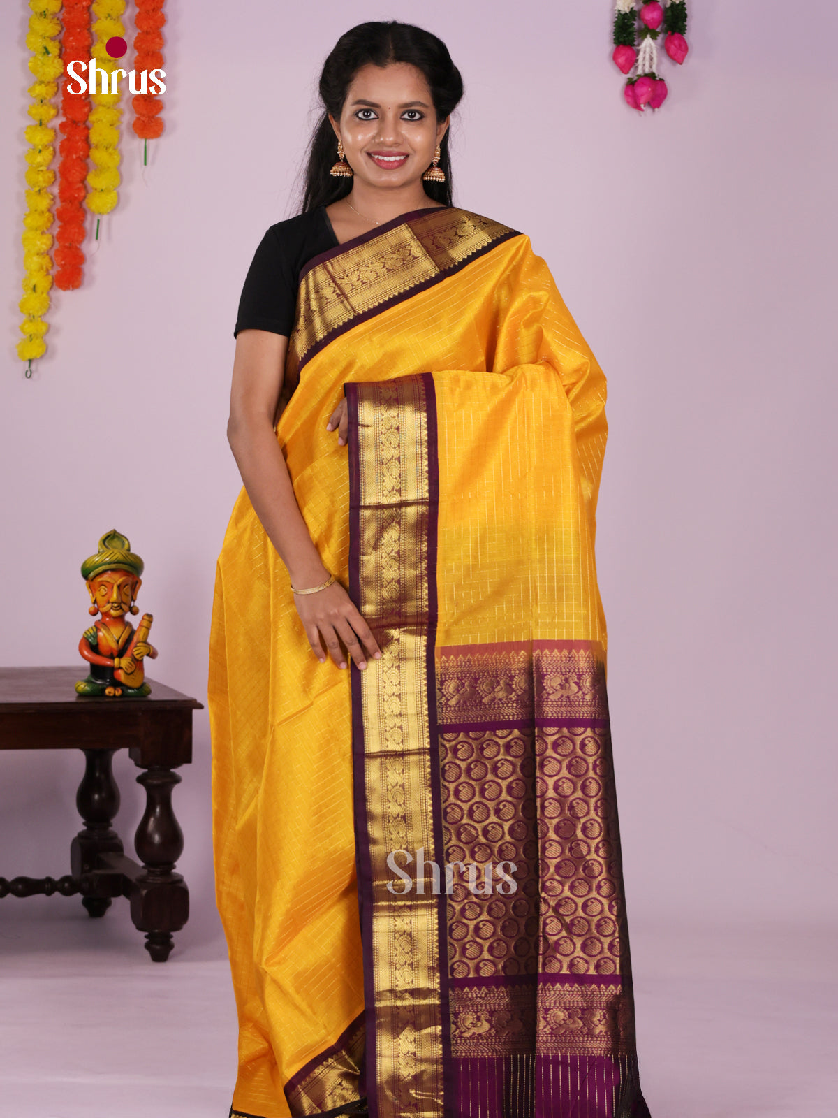 DLS15081 - Korvai-Small border Saree