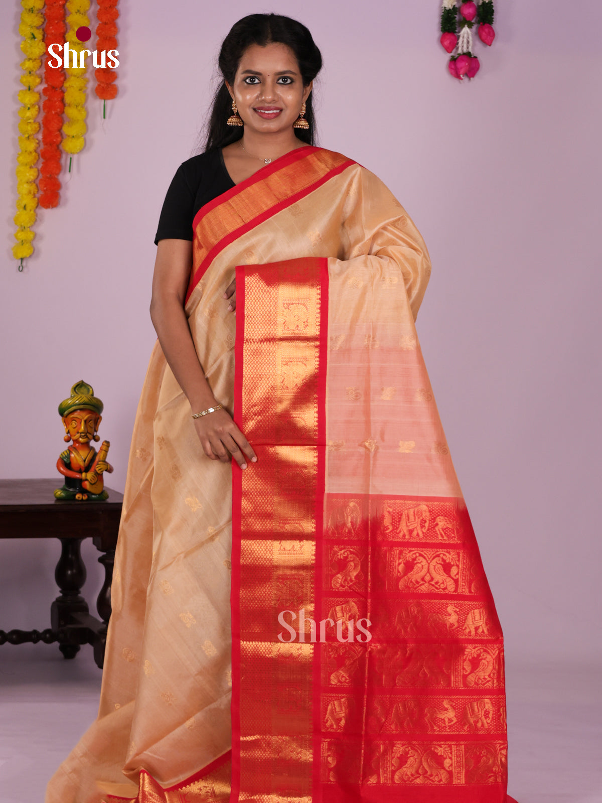 DLS15083 - Korvai-Medium border Saree