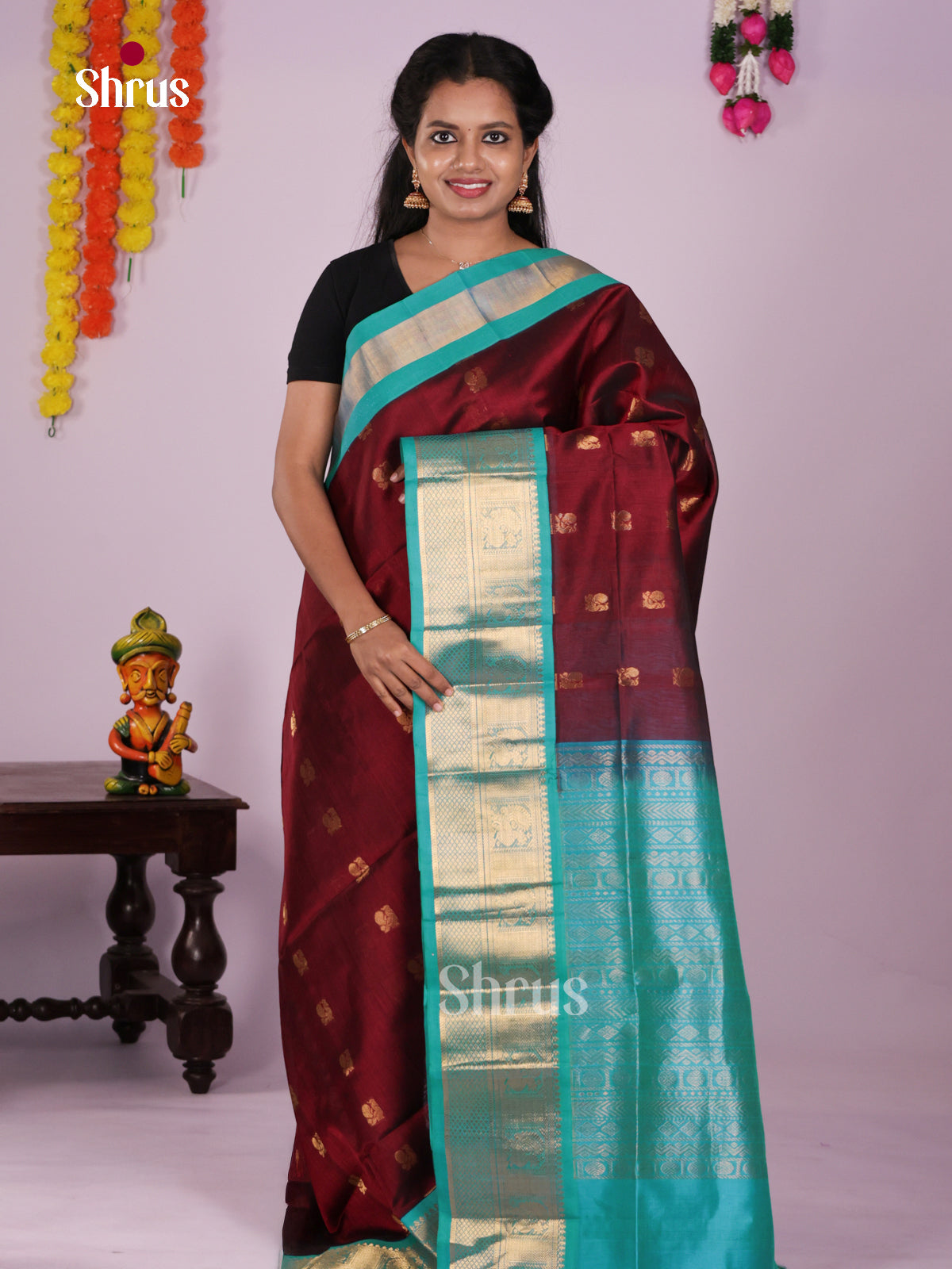 DLS15084 - Korvai-Medium border Saree