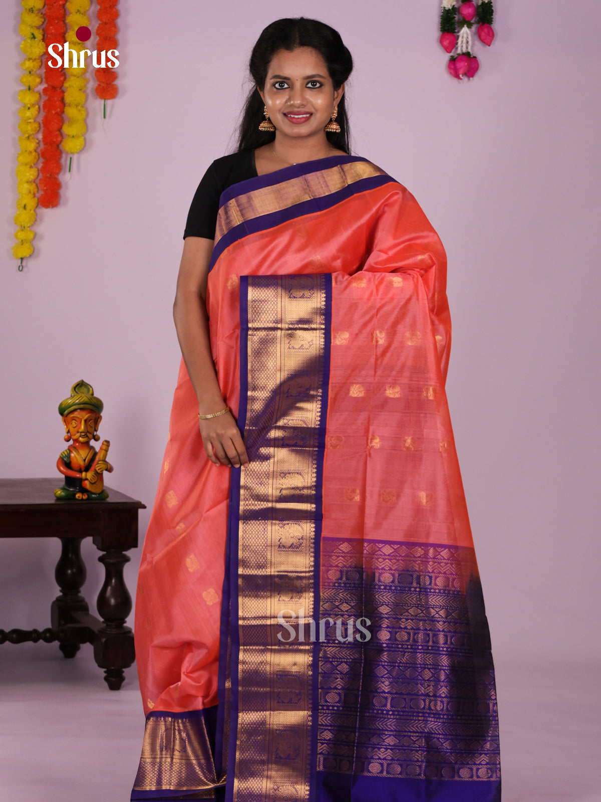 DLS15086 - Korvai-Medium border Saree