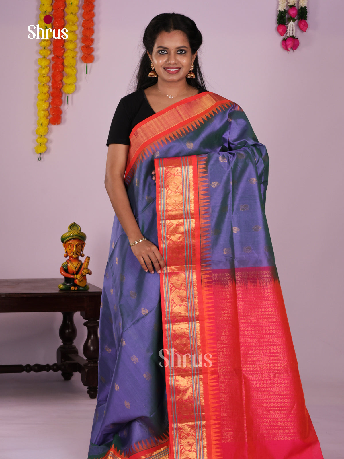 DLS15088 - Korvai-Medium border Saree