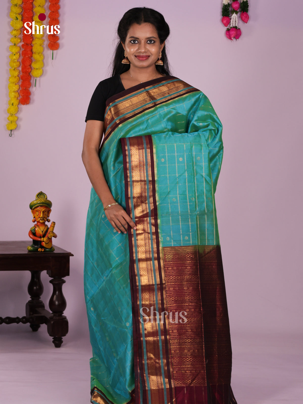 DLS15101 - Korvai-Small border Saree