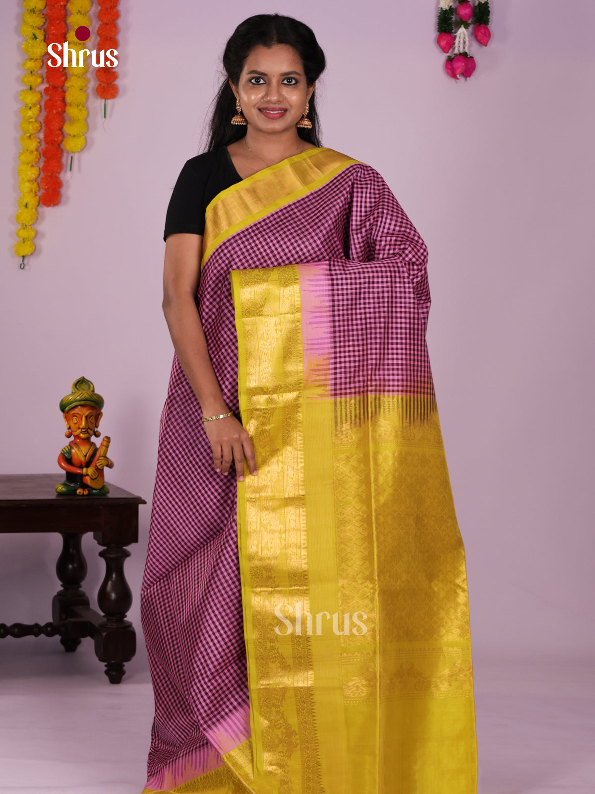 DLS15104 - Temple-border Saree