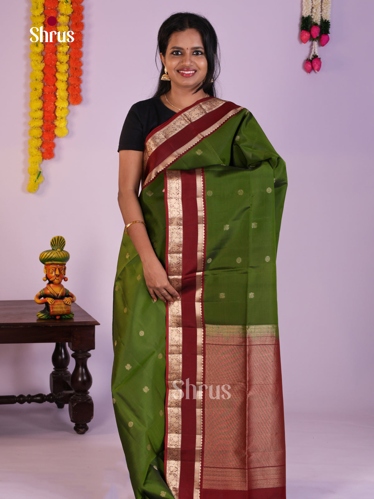 DLS15113 - Soft Silk (LR) Saree - Shop on Shrus.com