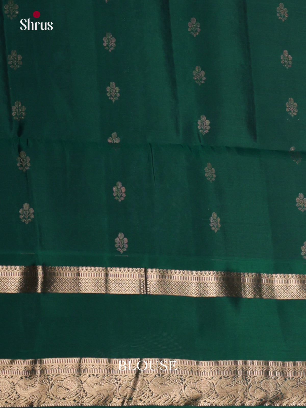 Beautiful Arakku & Green Soft Silk  Saree with zari buttas & rettaipet border