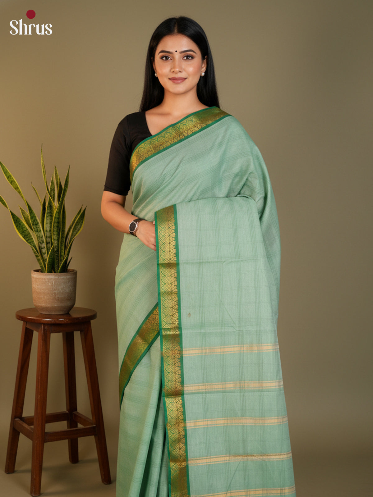 DLS15145 - South Cotton Saree - Shop on Shrus.com