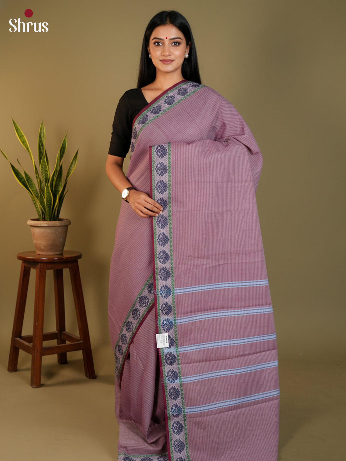 Purple - South Cotton Saree- DLS15247
