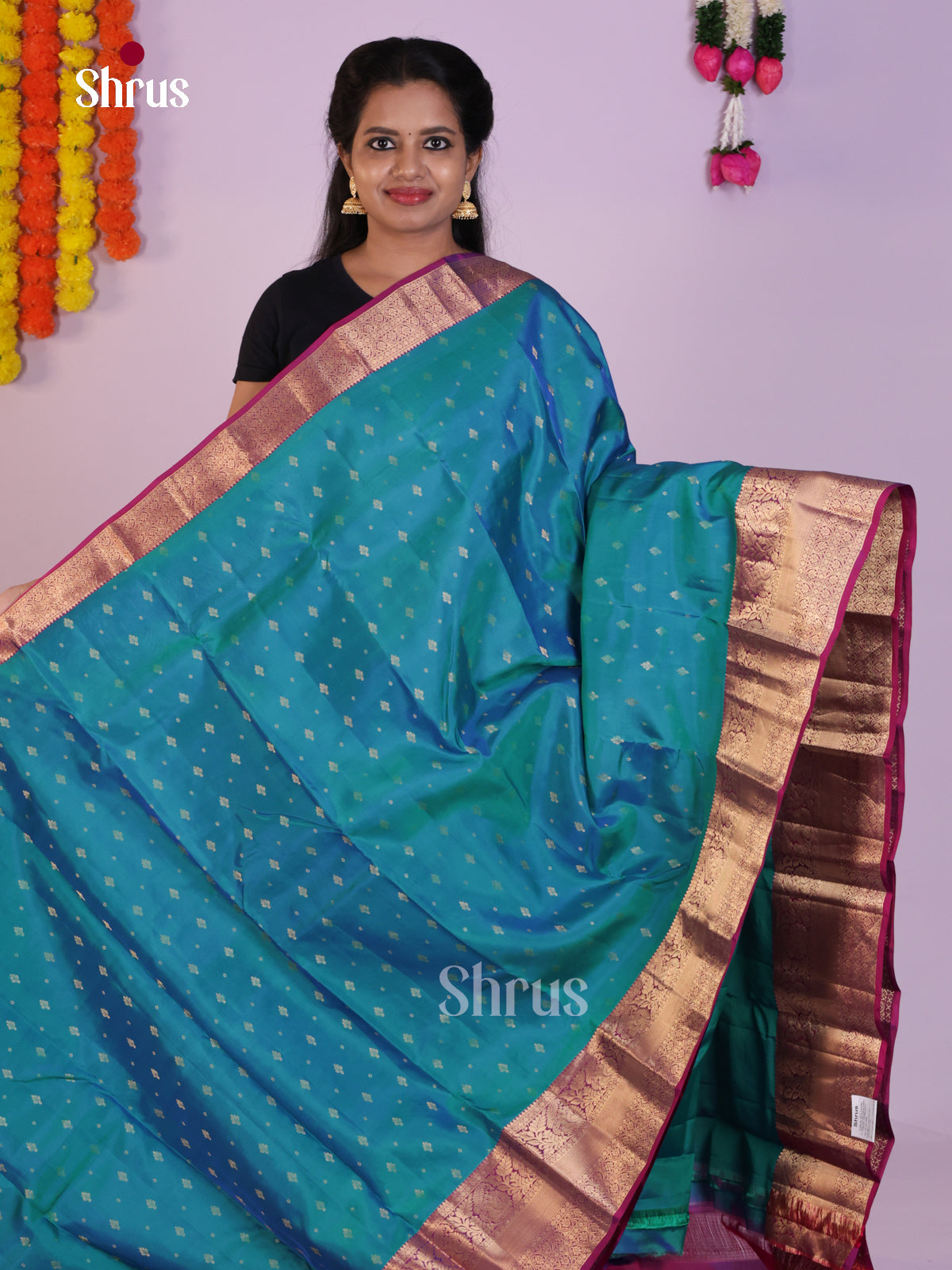DLS16010 - Kanchipuram-halfpure Saree - Shop on Shrus.com
