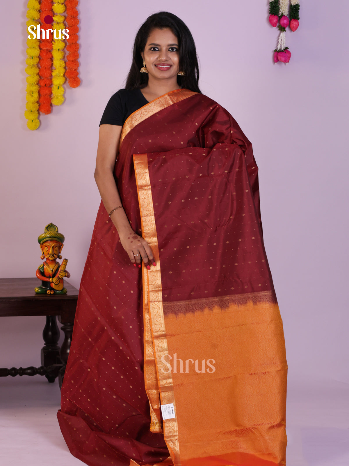 DLS16018 - Kanchipuram-halfpure Saree - Shop on Shrus.com