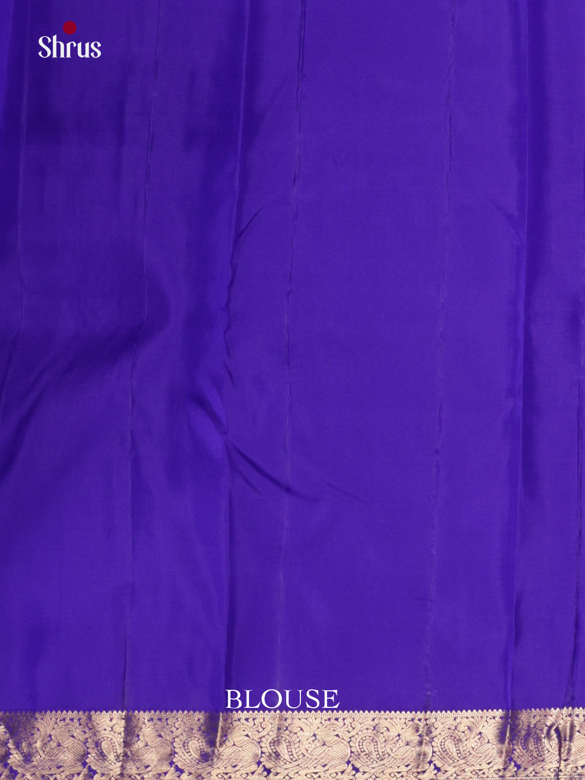 Royal Blue Pure Silk Saree With Golden Buttas