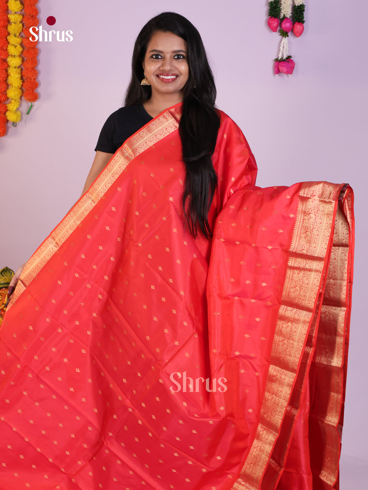 DLS16078 - Kanchipuram Butta design Saree