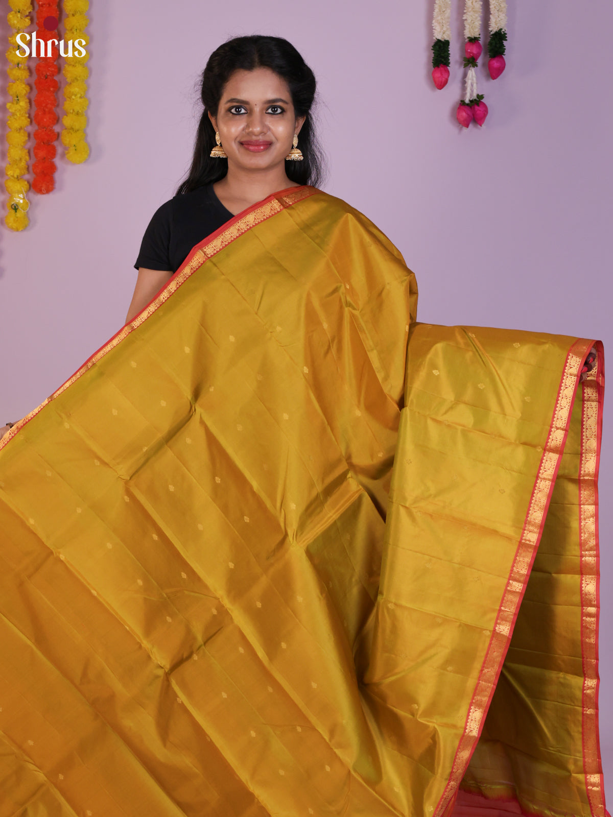 DLS16086 - Kanchipuram Butta design Saree