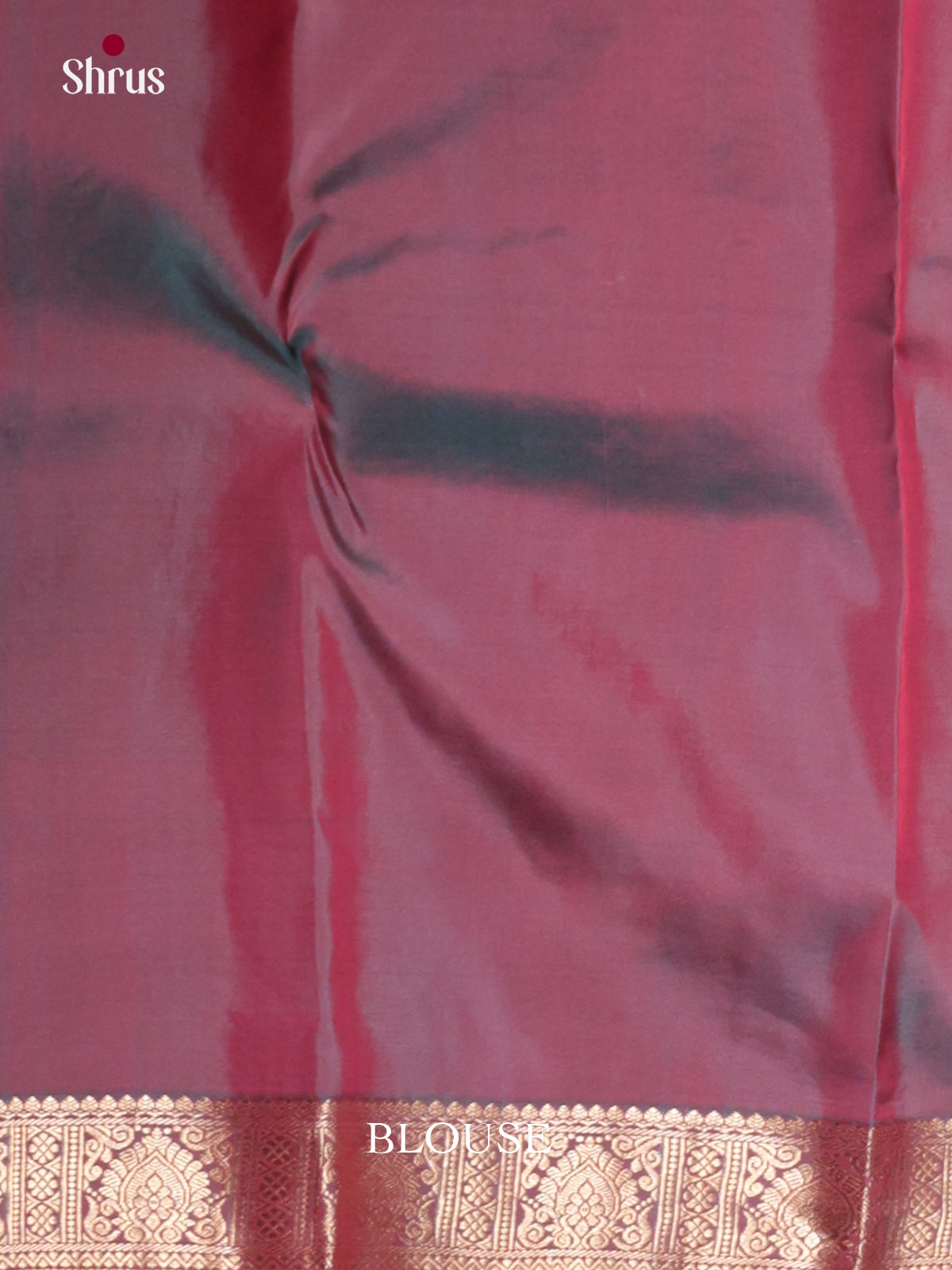 Radiant Rani Pink Kanchipuram Saree With Gold Buttas & Brown Zari Border