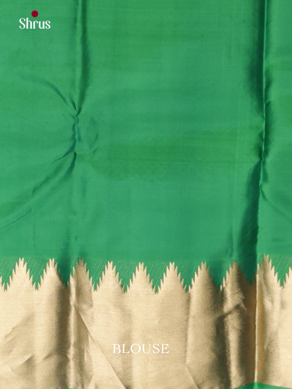 Serene Green Wedding Saree With Small Buttas & Zari Woven Temple Border