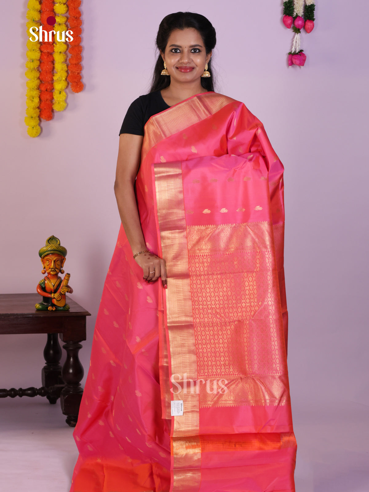 DLS16109 - Kanchipuram Butta design Saree - Shop on Shrus.com