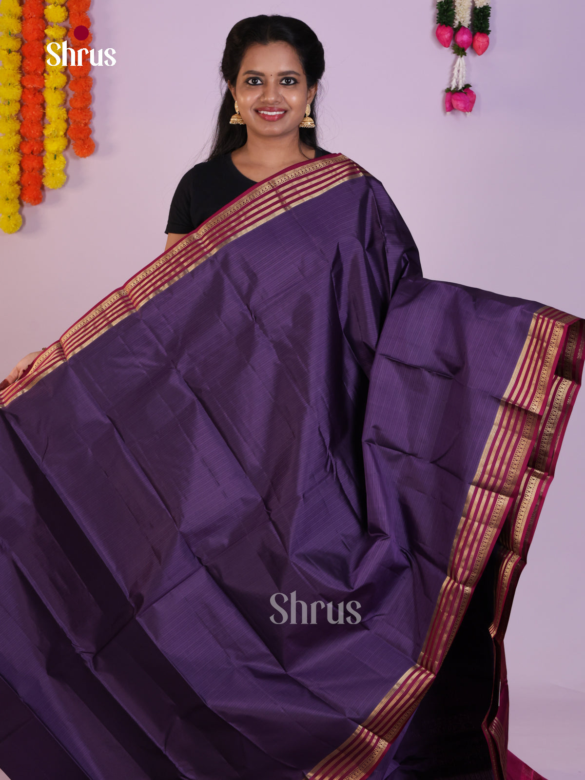 DLS16167 - Kanchipuram Butta design Saree - Shop on Shrus.com