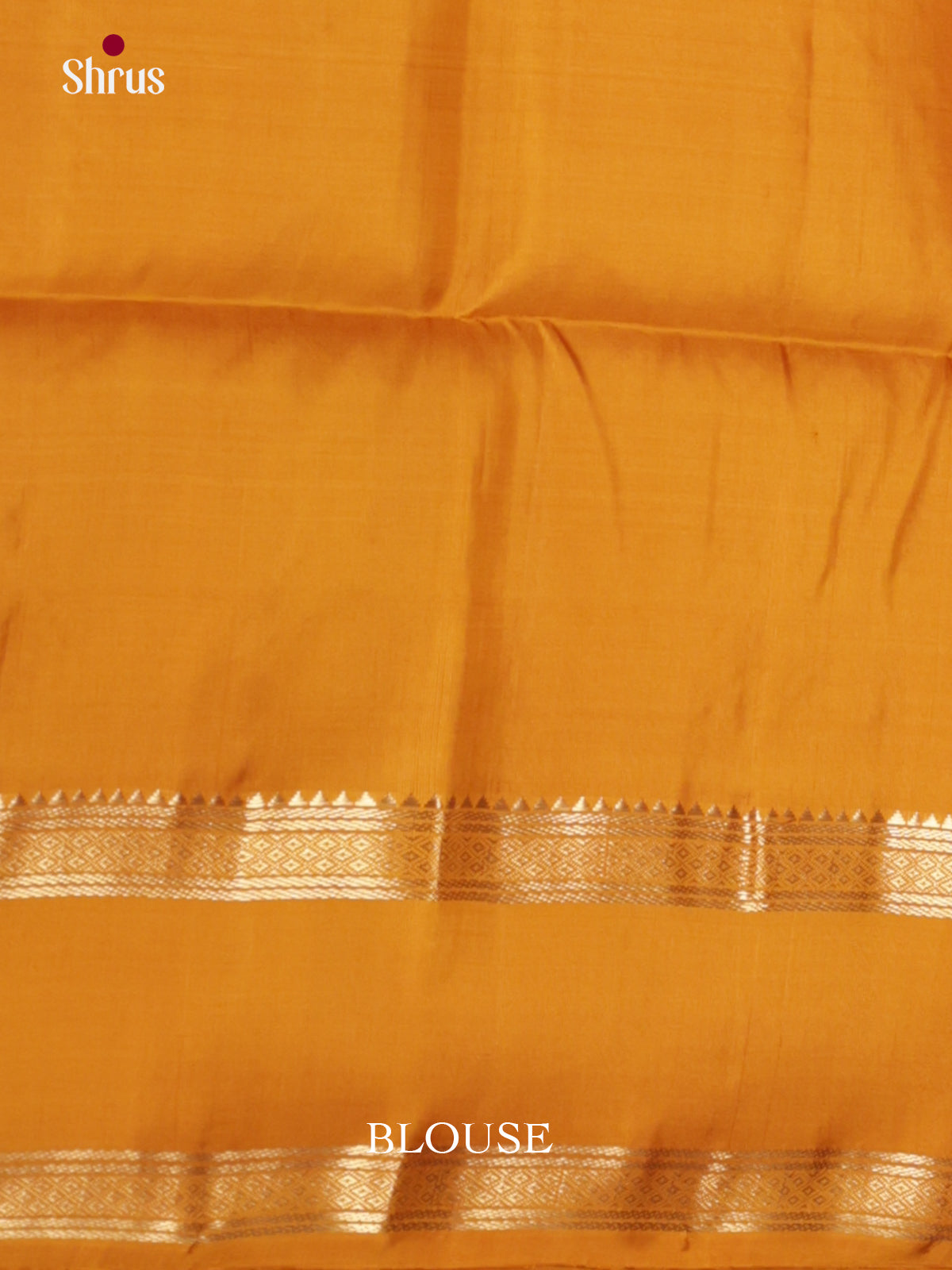Bright Orange & Mustard Soft Silk Saree with zari buttas & rettaipet border