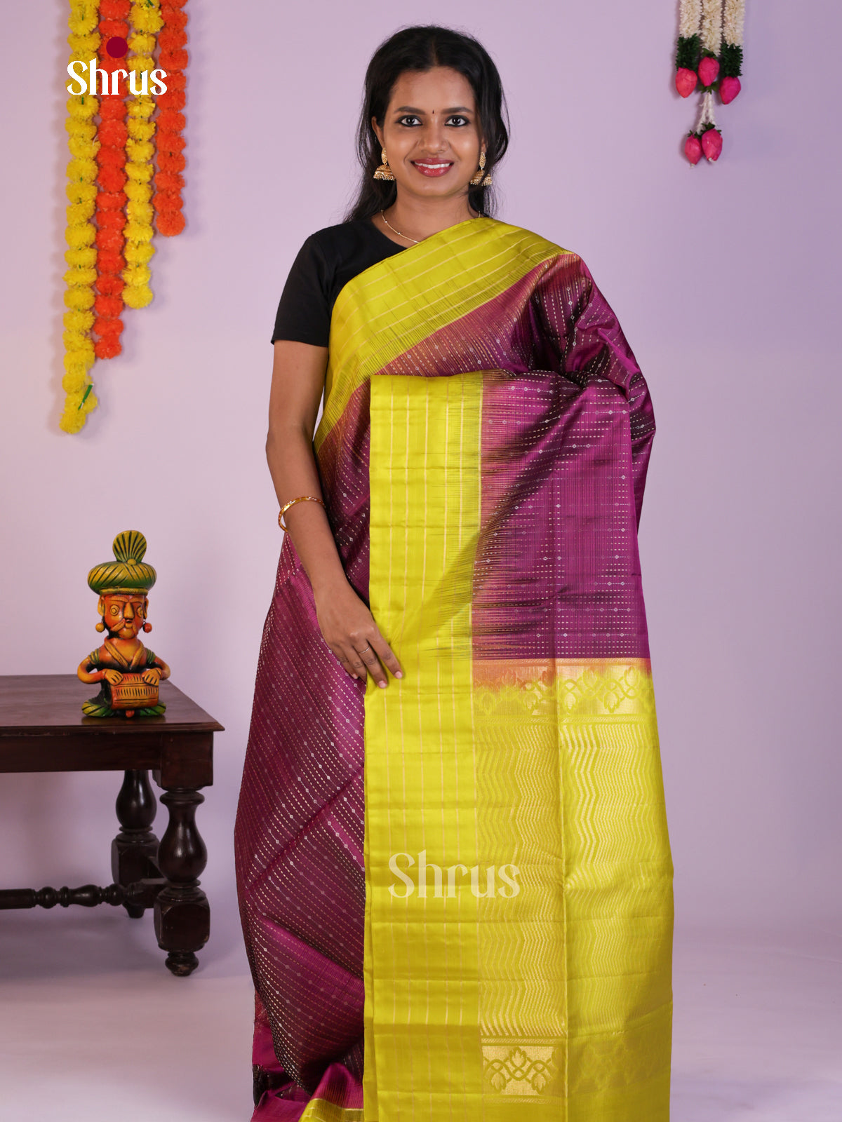 DLS16209 - Soft Silk (HR) Saree - Shop on Shrus.com