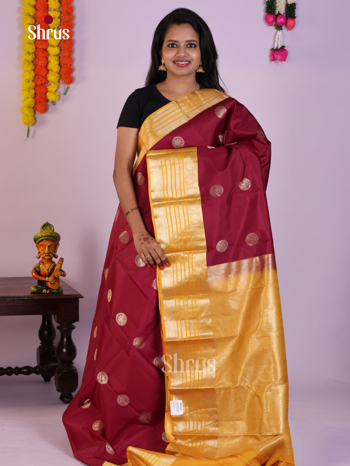 DLS16239 - Kanchipuram Korvai Butta Saree - Shop on Shrus.com