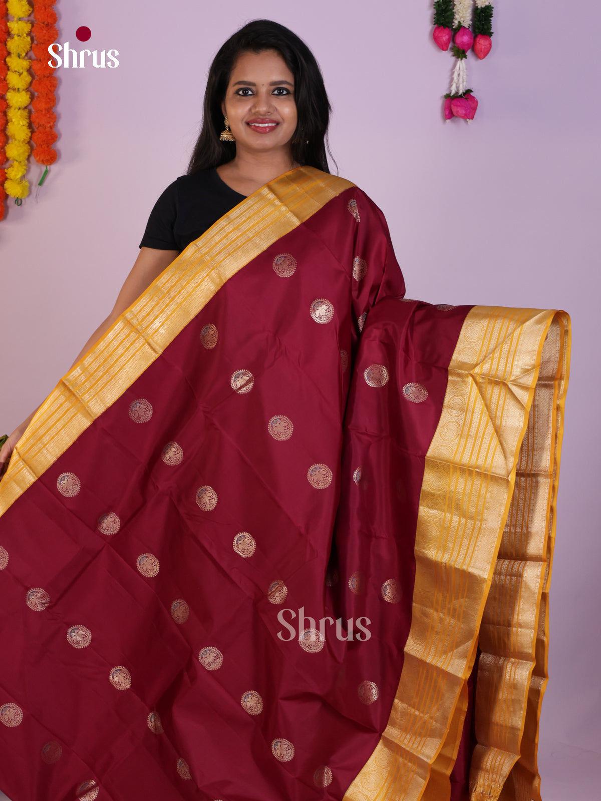 DLS16239 - Kanchipuram Korvai Butta Saree - Shop on Shrus.com