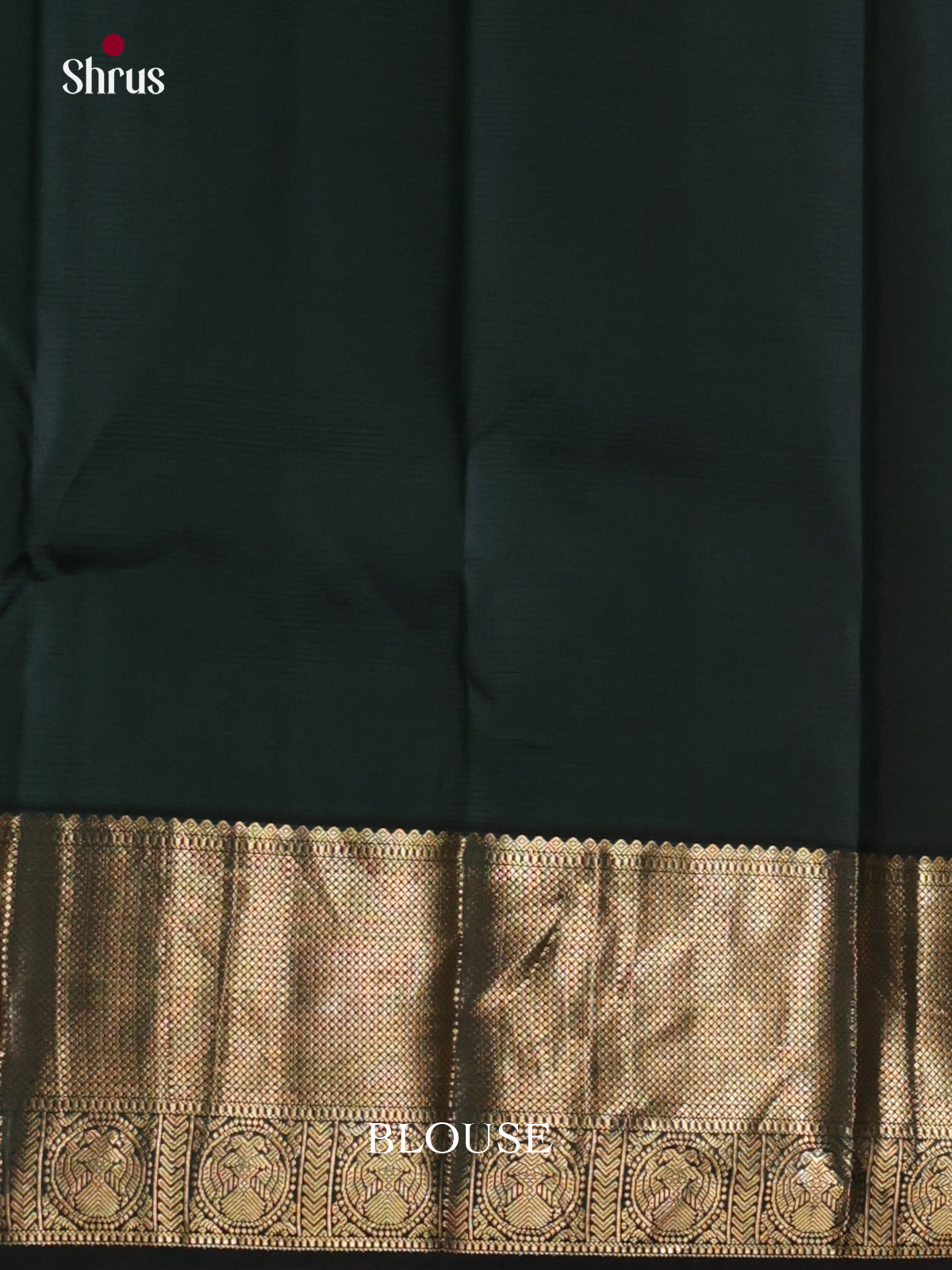 Opulent Red Bridal Saree with Zari Motifs & Dark Green Brocade Pallu