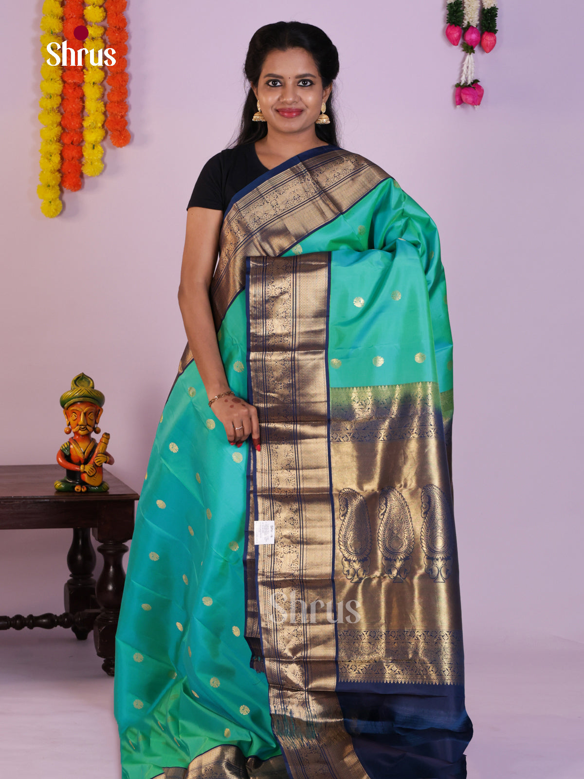 DLS16245 - Kanchipuram Korvai Butta Saree