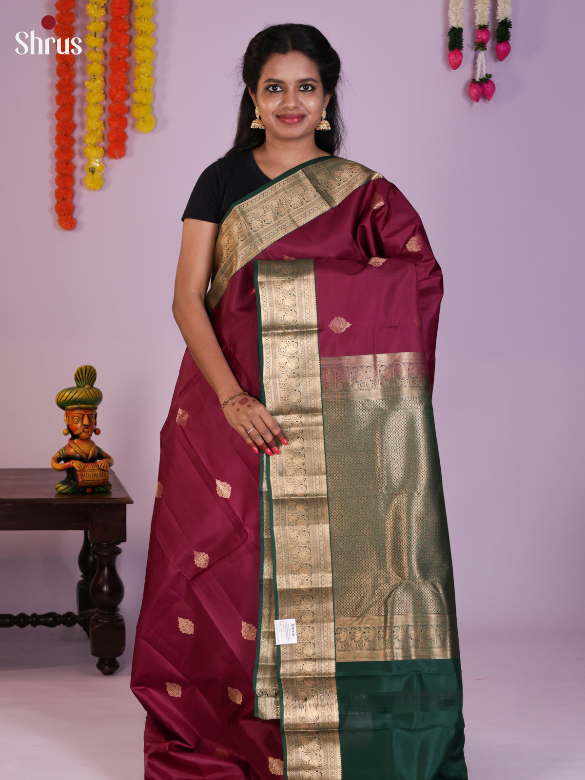 DLS16255 - Kanchipuram Korvai Butta Saree