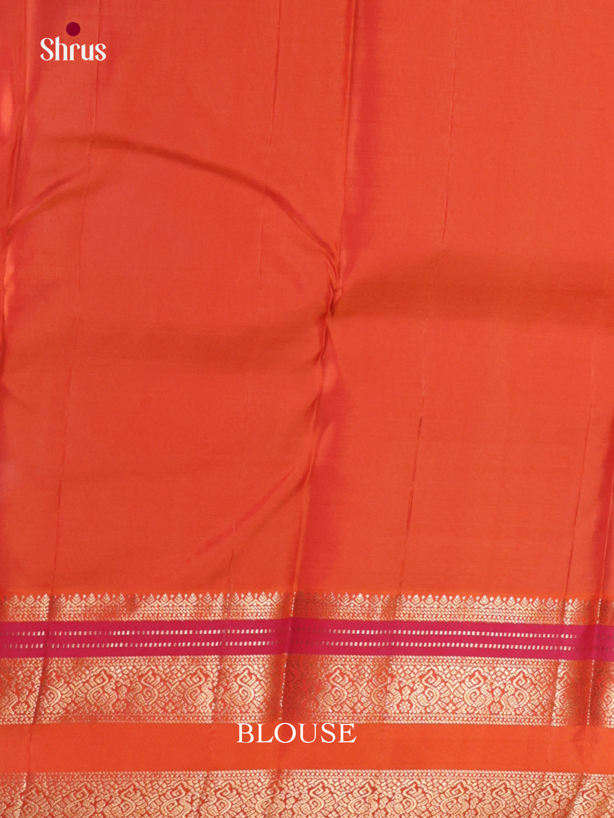 Majestic Purple Kanjivaram Saree With Gold Motifs & Orange Rettaipet Border