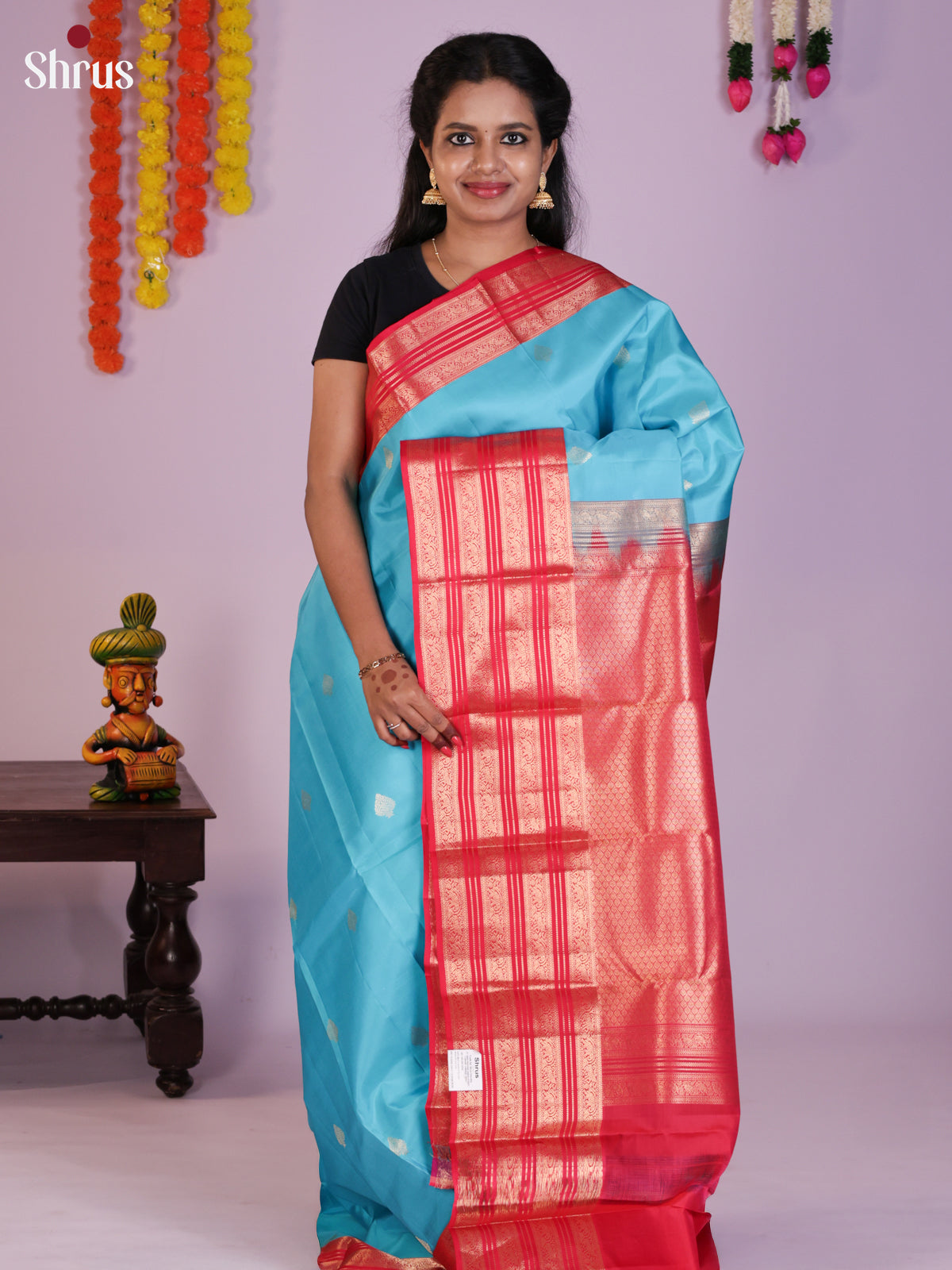 DLS16266 - Kanchipuram Korvai Butta Saree