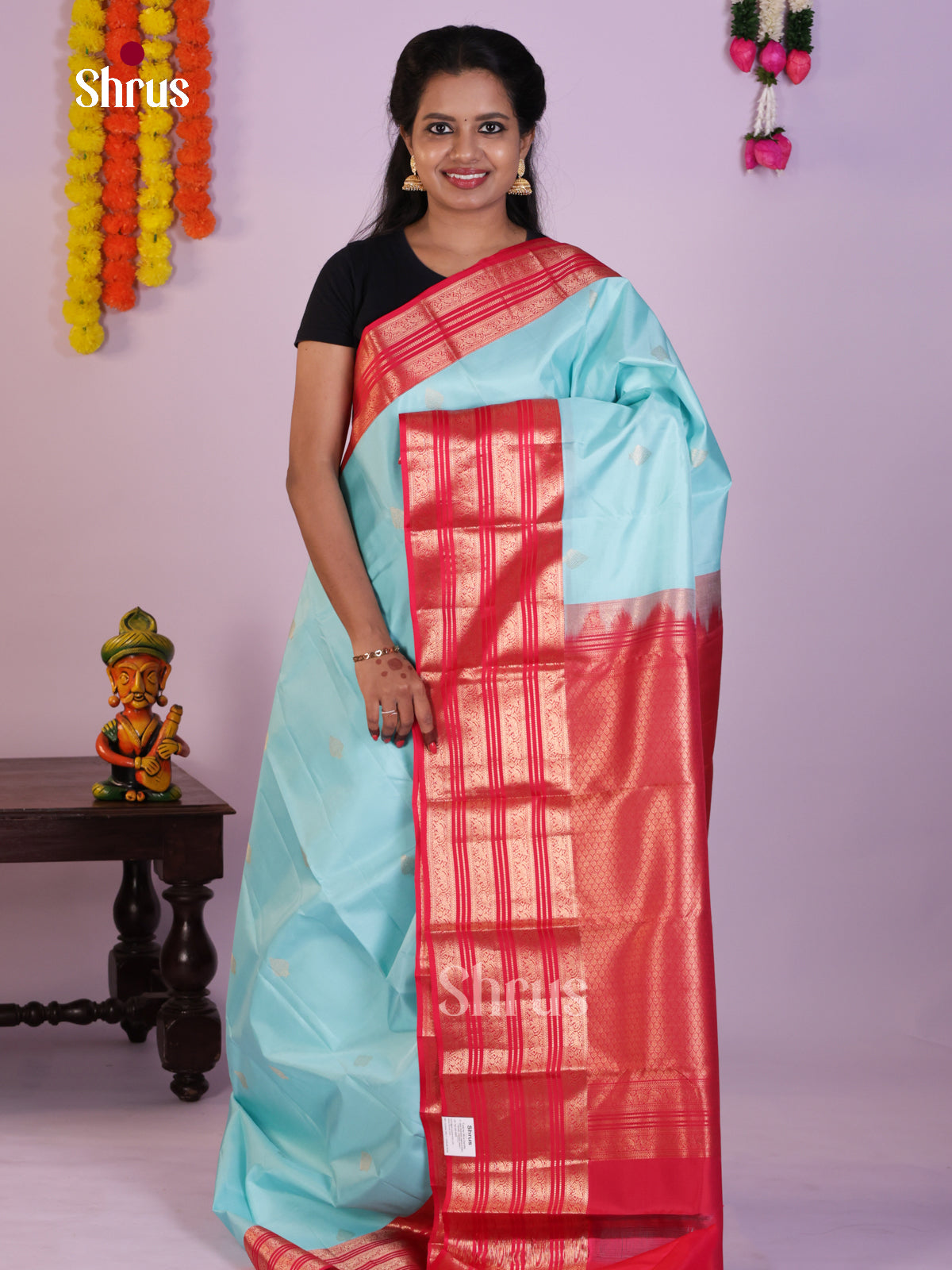 DLS16267 - Kanchipuram Korvai Butta Saree - Shop on Shrus.com