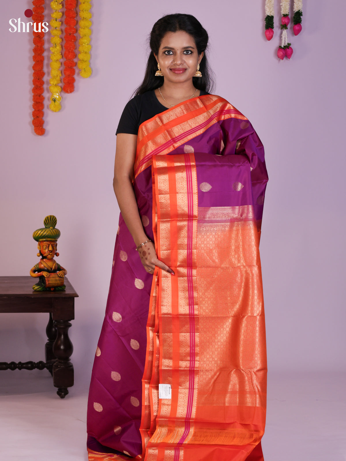 DLS16270 - Kanchipuram Korvai Butta Saree