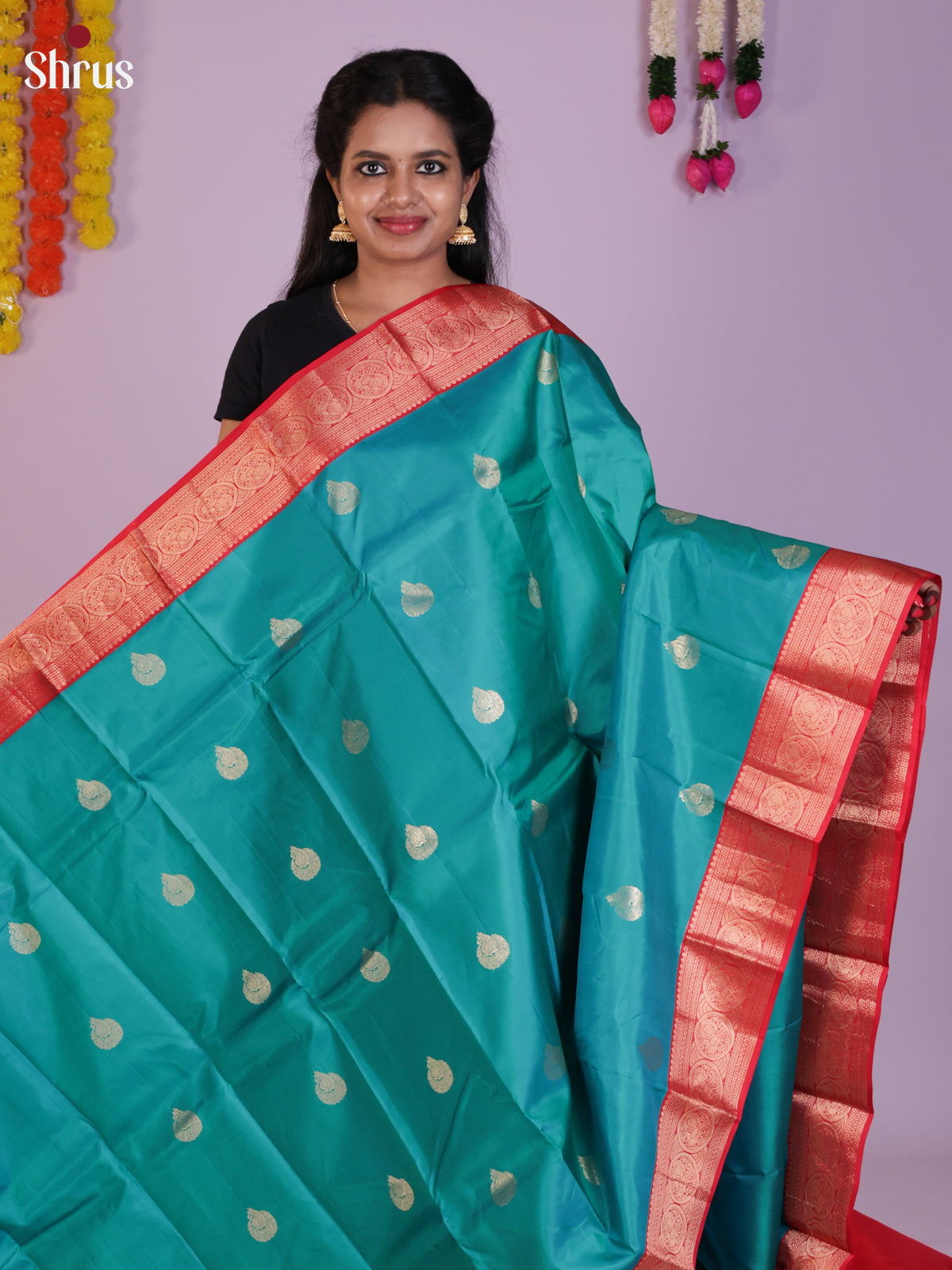 DLS16274 - Kanchipuram Korvai Butta Saree - Shop on Shrus.com