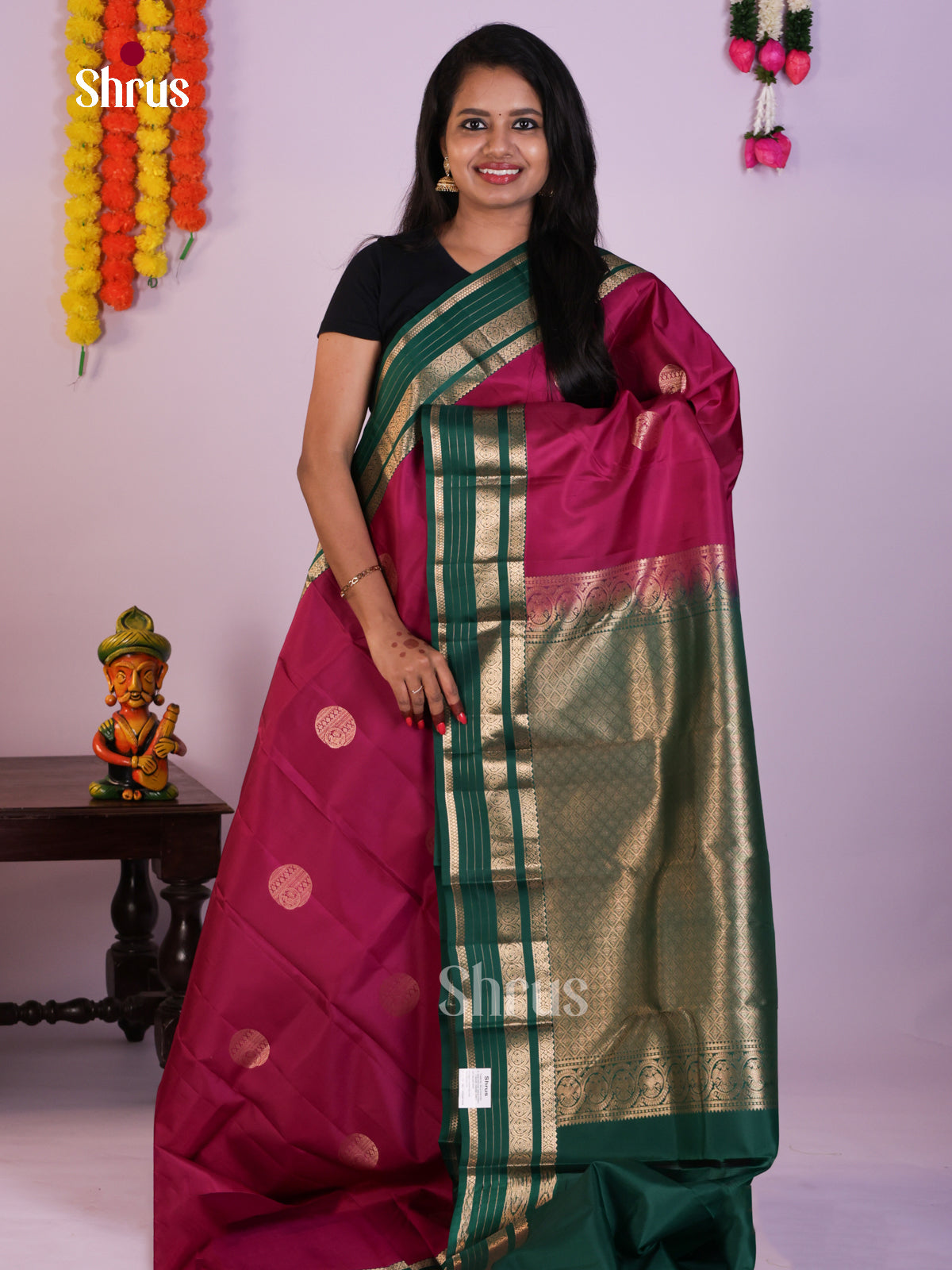 DLS16276 - Kanchipuram Korvai Butta Saree