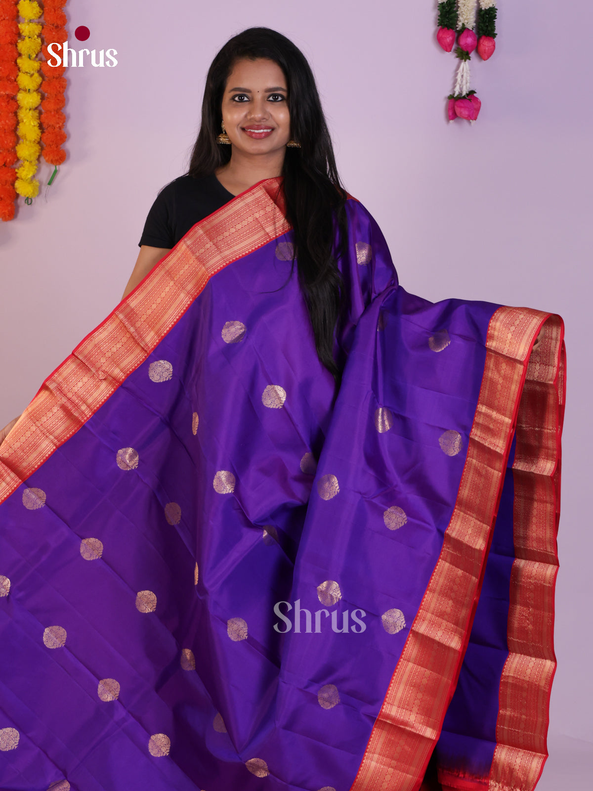 DLS16278 - Kanchipuram Korvai Butta Saree - Shop on Shrus.com