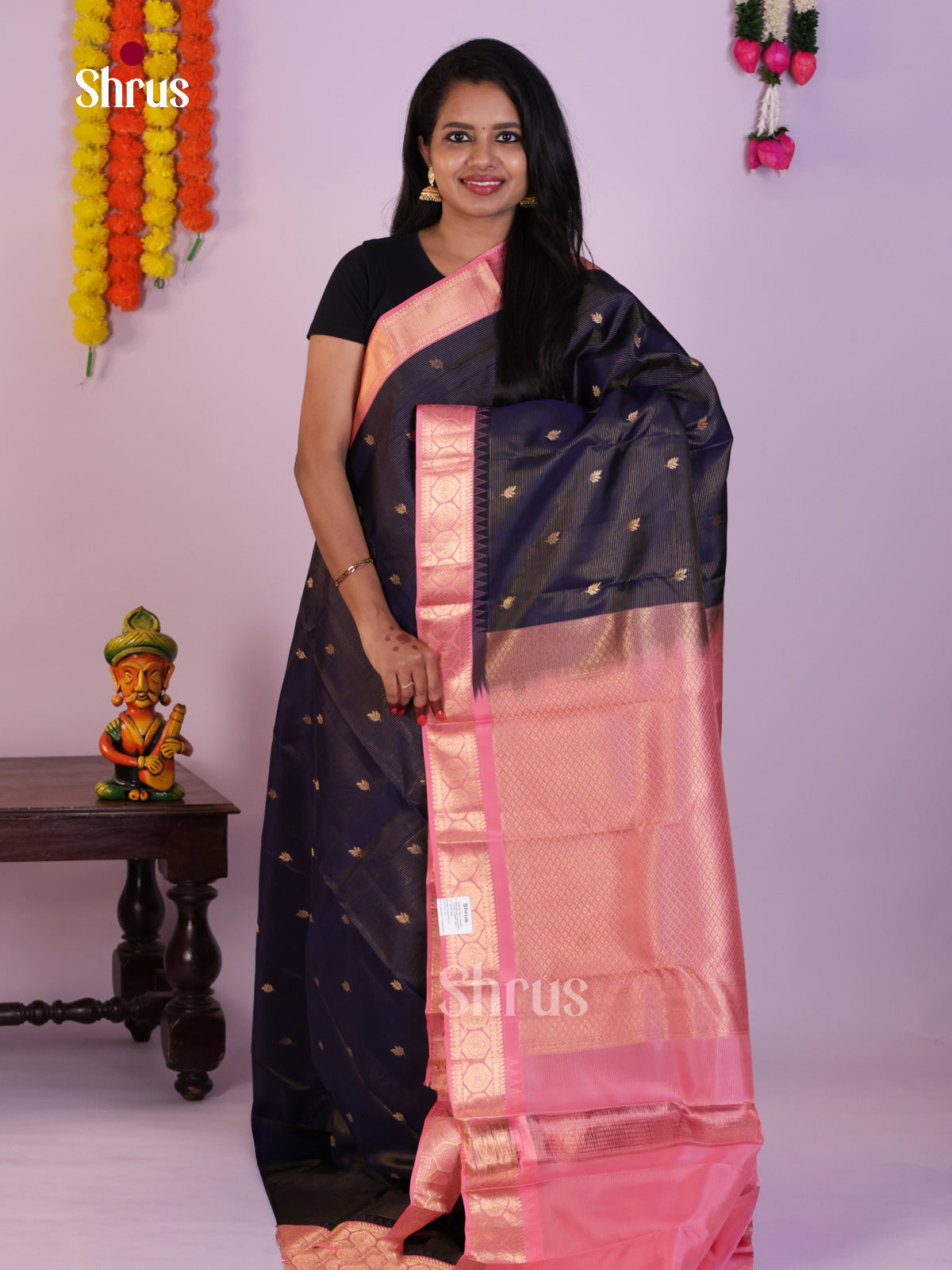 DLS16291 - Kanchipuram Korvai Butta Saree - Shop on Shrus.com